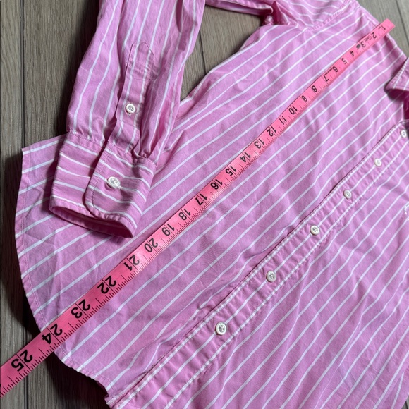 Ralph Lauren Black Label Pink White Stripe Button Down Shirt Preppy Logo Sz 2 - Picture 6 of 10